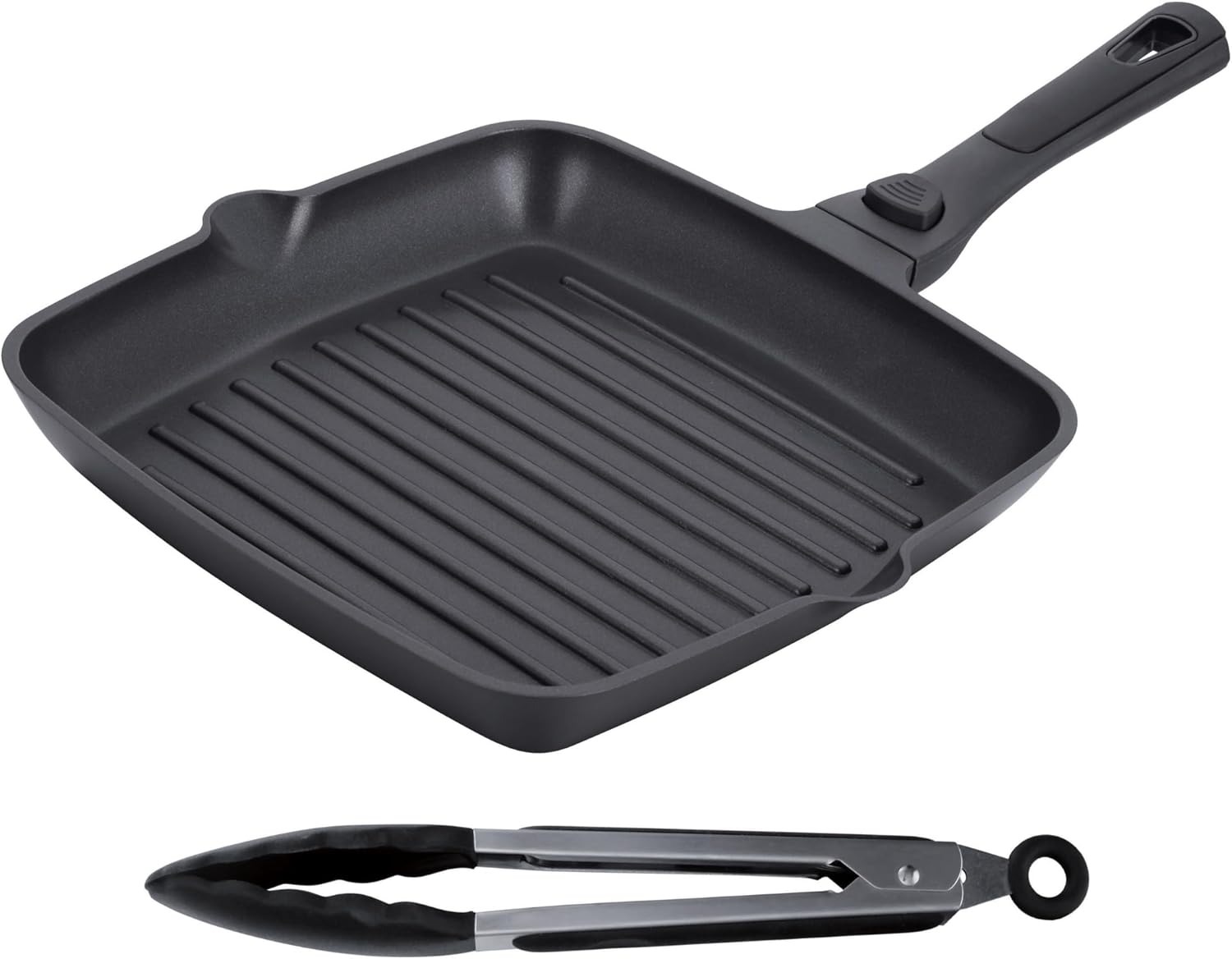 BISTECCHIERA 28X28 CM in pietra fondo a induzione in acciaio