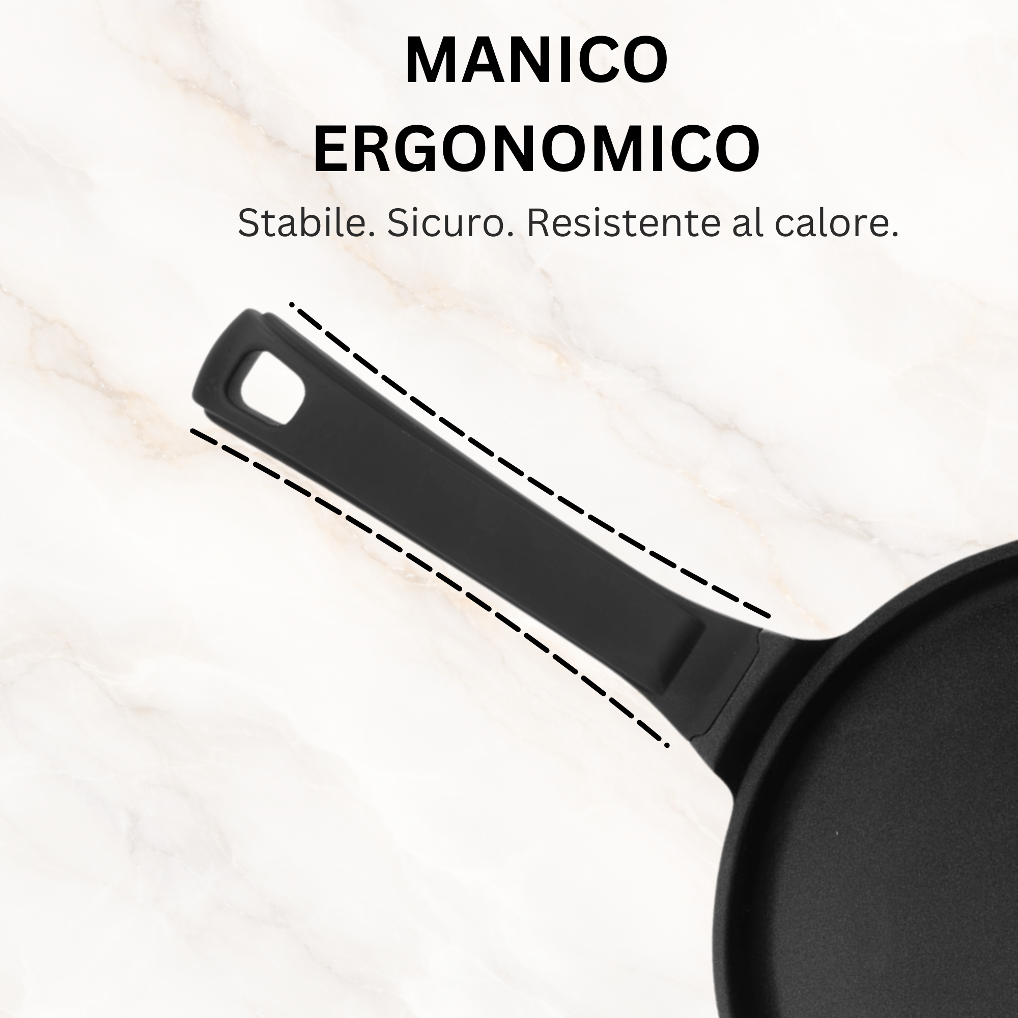 Stone&Stone Padella per Crepes e Pancake 26cm super Antiaderente per Induzione e gas | Crepiera con rivestimento Ceramico Tedesco | Senza PFOA PFAS PTFE | Spatola e Stendi Pastella Inclusi