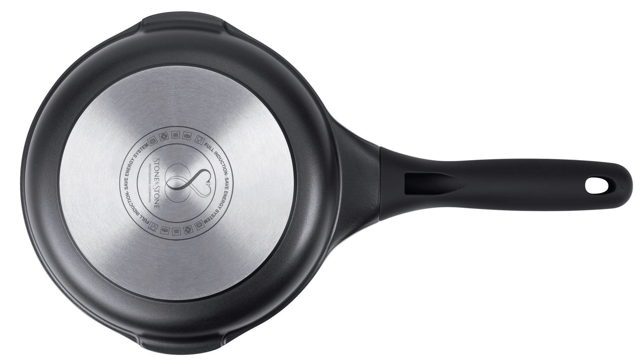 PENTOLINO DA LATTE 16 CM induzione in pietra SUPER antiaderente pentola casseruola cuoci pasta con fondo in acciaio + coperchio