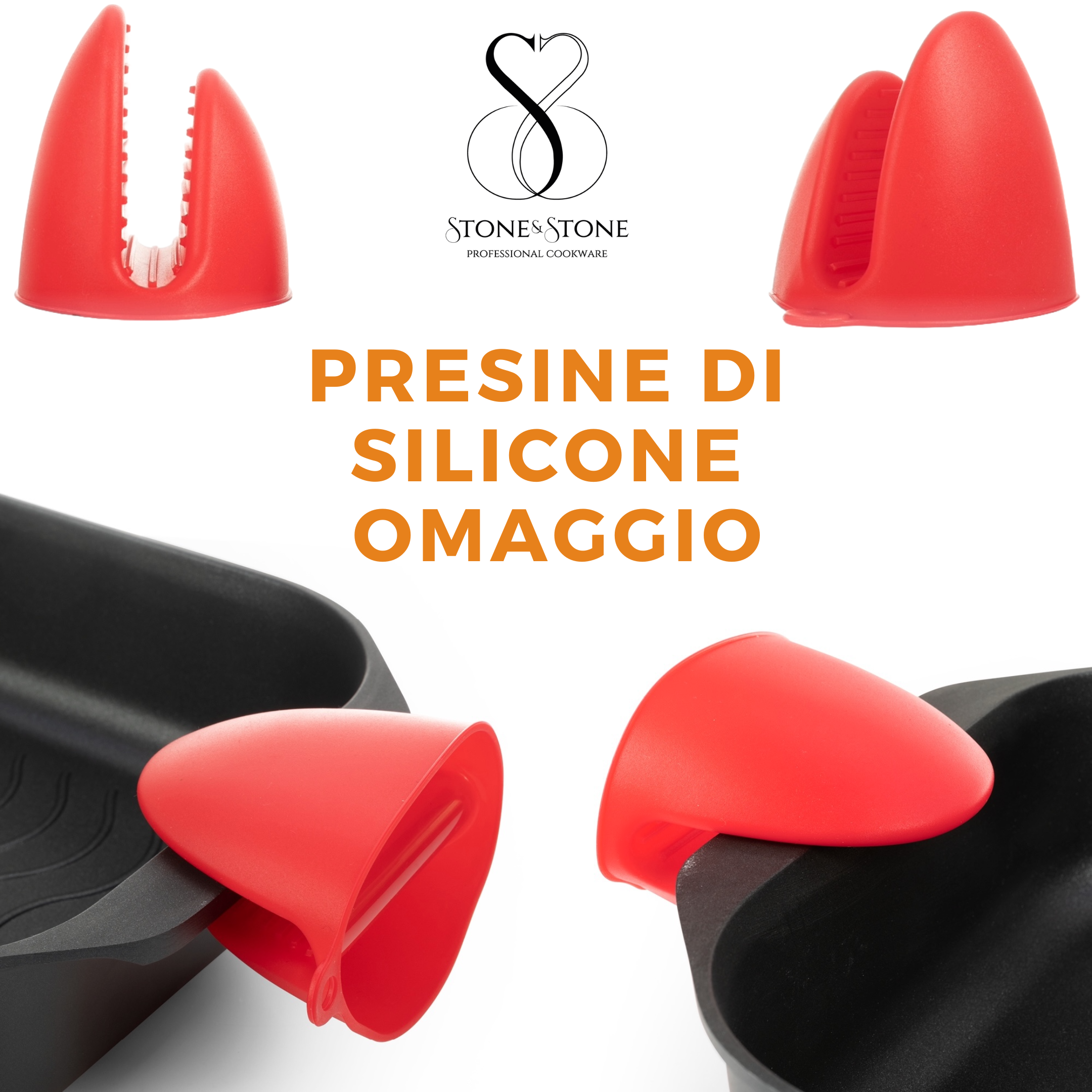 TEGLIA 34X25 CM Pirofila rostiera professionale + coperchio, estremamente Antiaderente in pietra fondo a induzione in acciaio