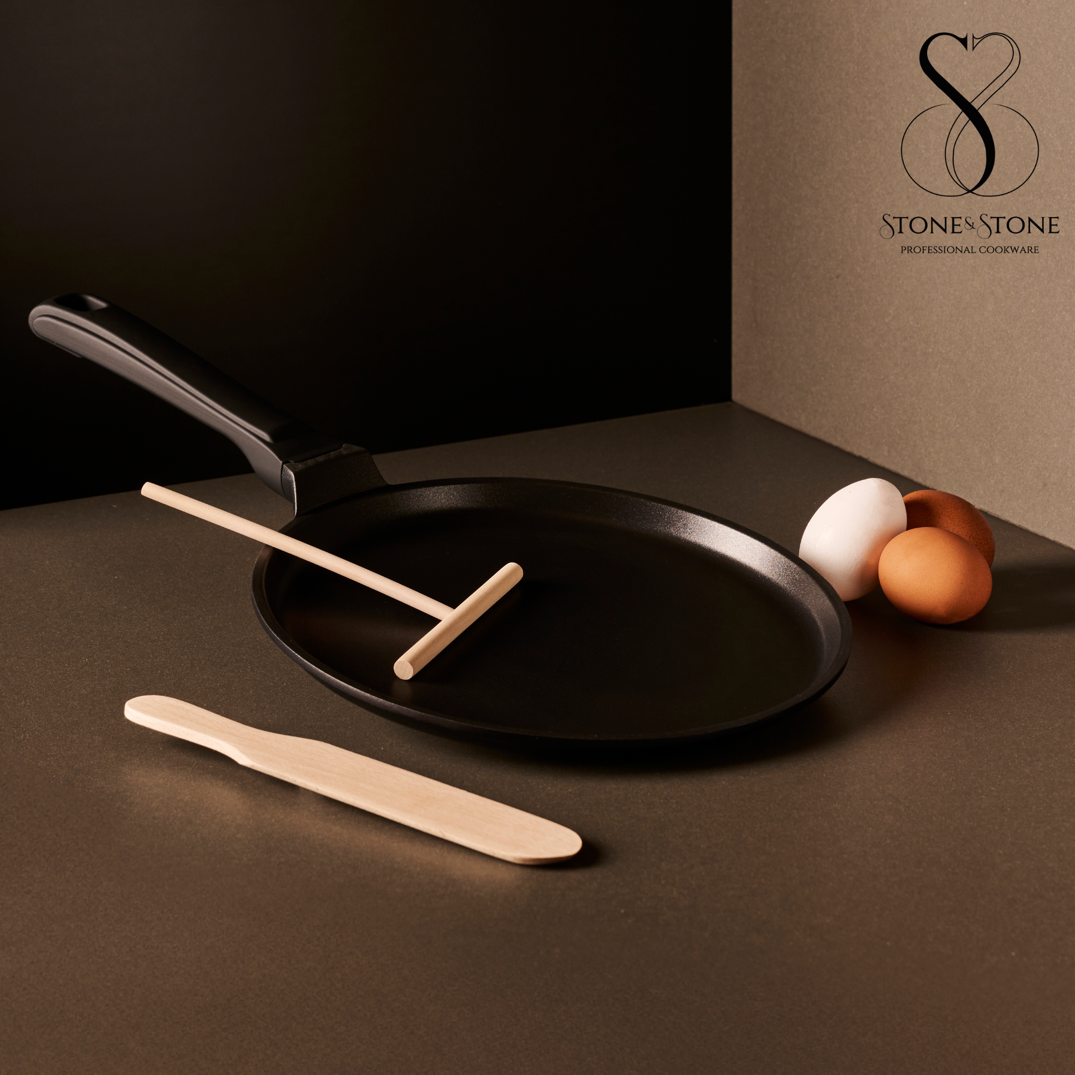 CREPIERA 26CM Antiaderente in pietra fondo a induzione in acciaio