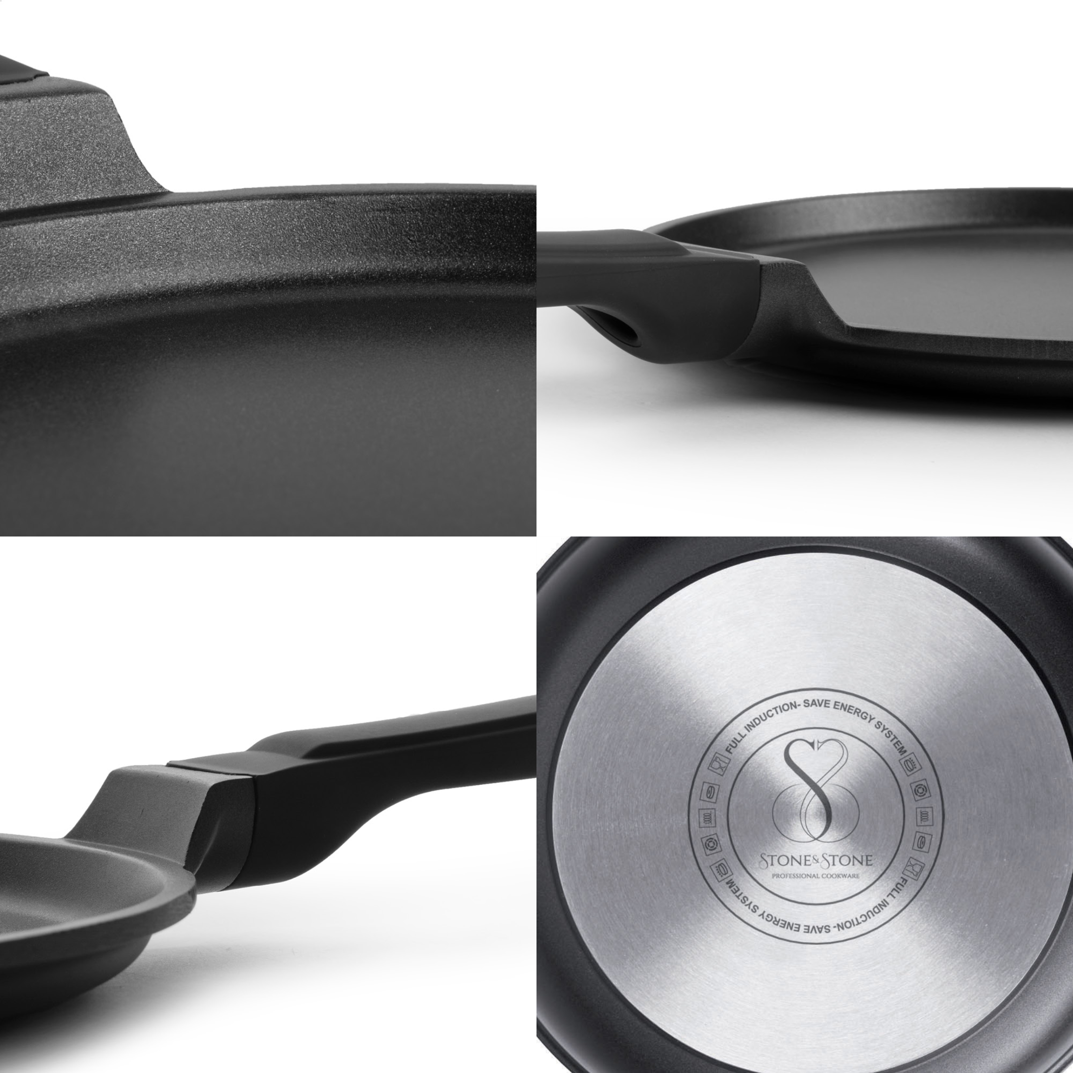 CREPIERA 26CM Antiaderente in pietra fondo a induzione in acciaio