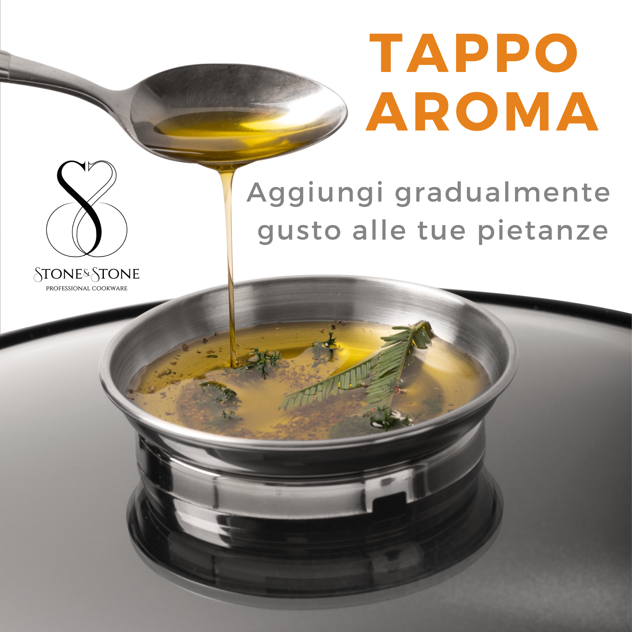 PENTOLA 24 CM induzione in pietra SUPER antiaderente pentola casseruola cuoci pasta con fondo in acciaio + coperchio