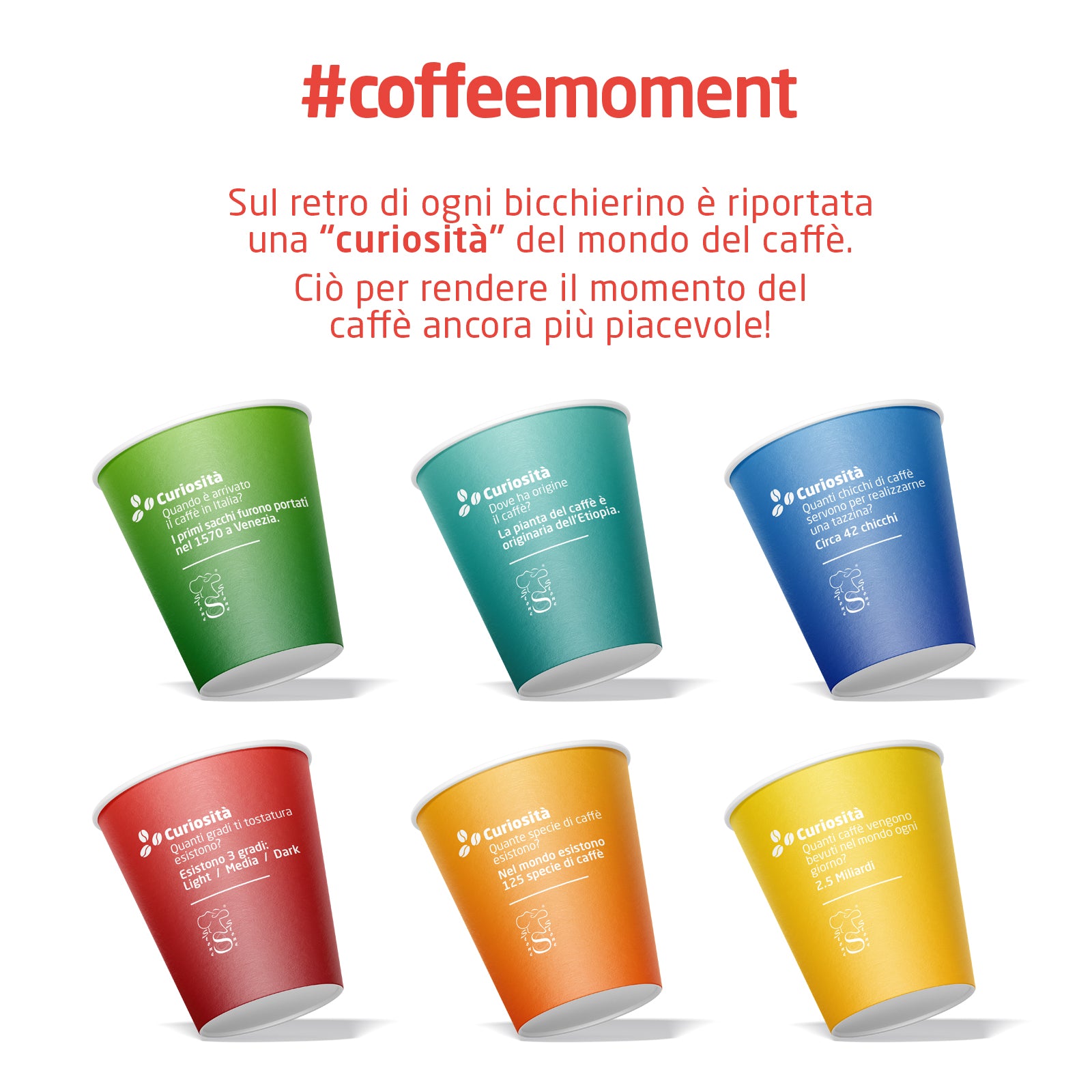 Baciato Caffè 50 Bicchierini Carta Biodegradabile da 65ml