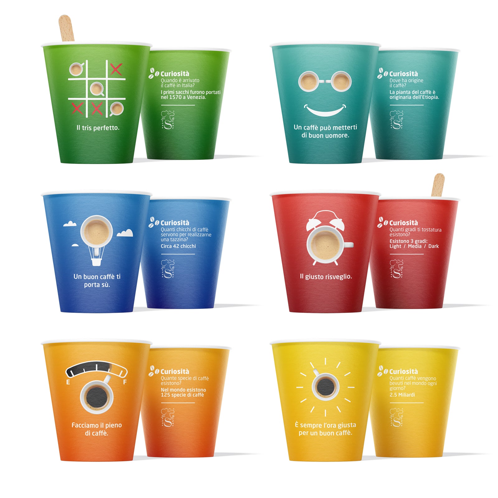 BICCHIERINI DA CAFFÈ ECO in carta 75ML. Ecologici, Biodegradabili, con Palette incluse.