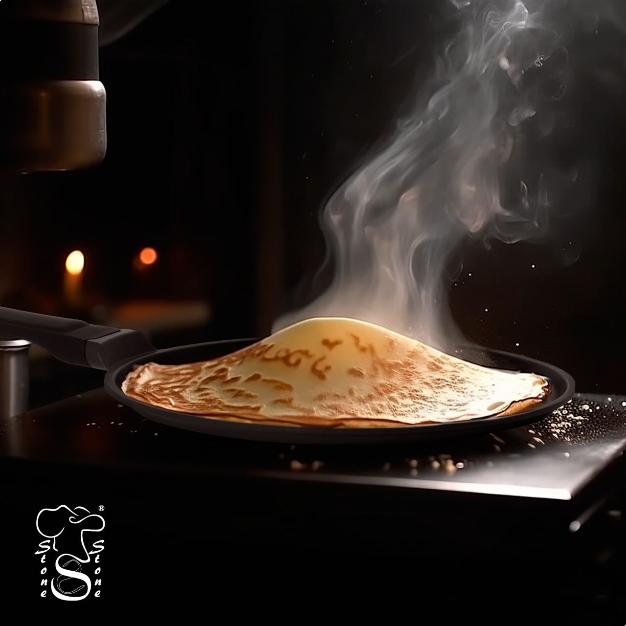 CREPIERA 26CM Antiaderente in pietra fondo a induzione in acciaio