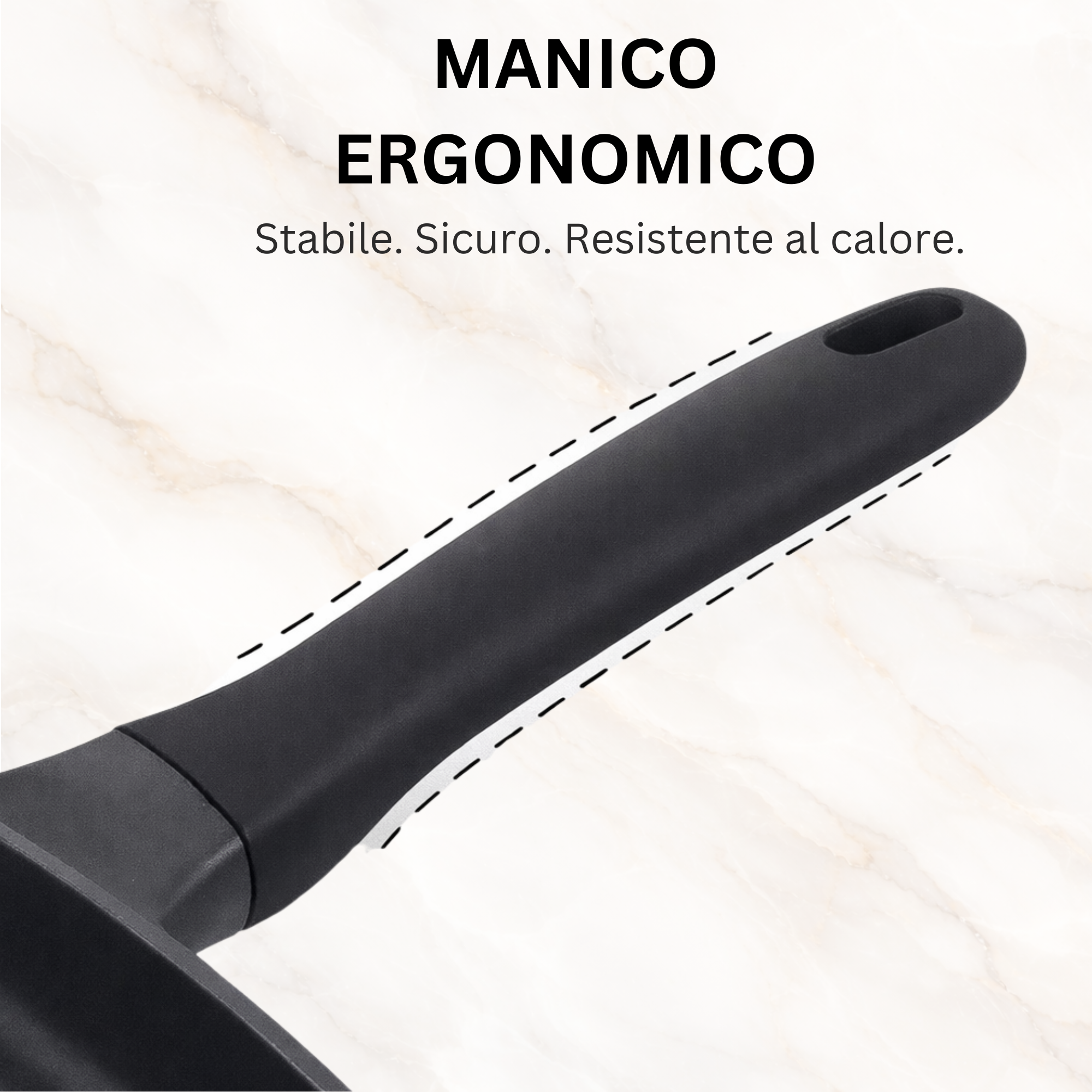 Stone&Stone Set 4 Padelle Antiaderenti 20cm/24cm/28cm/32cm, Batteria di Padelle Professionale, Induzione e Gas, Rivestimento Tedesco Super Antiaderente, Senza PFAS, PTFE e PFOA + 4 Coperchi 4 Utensili