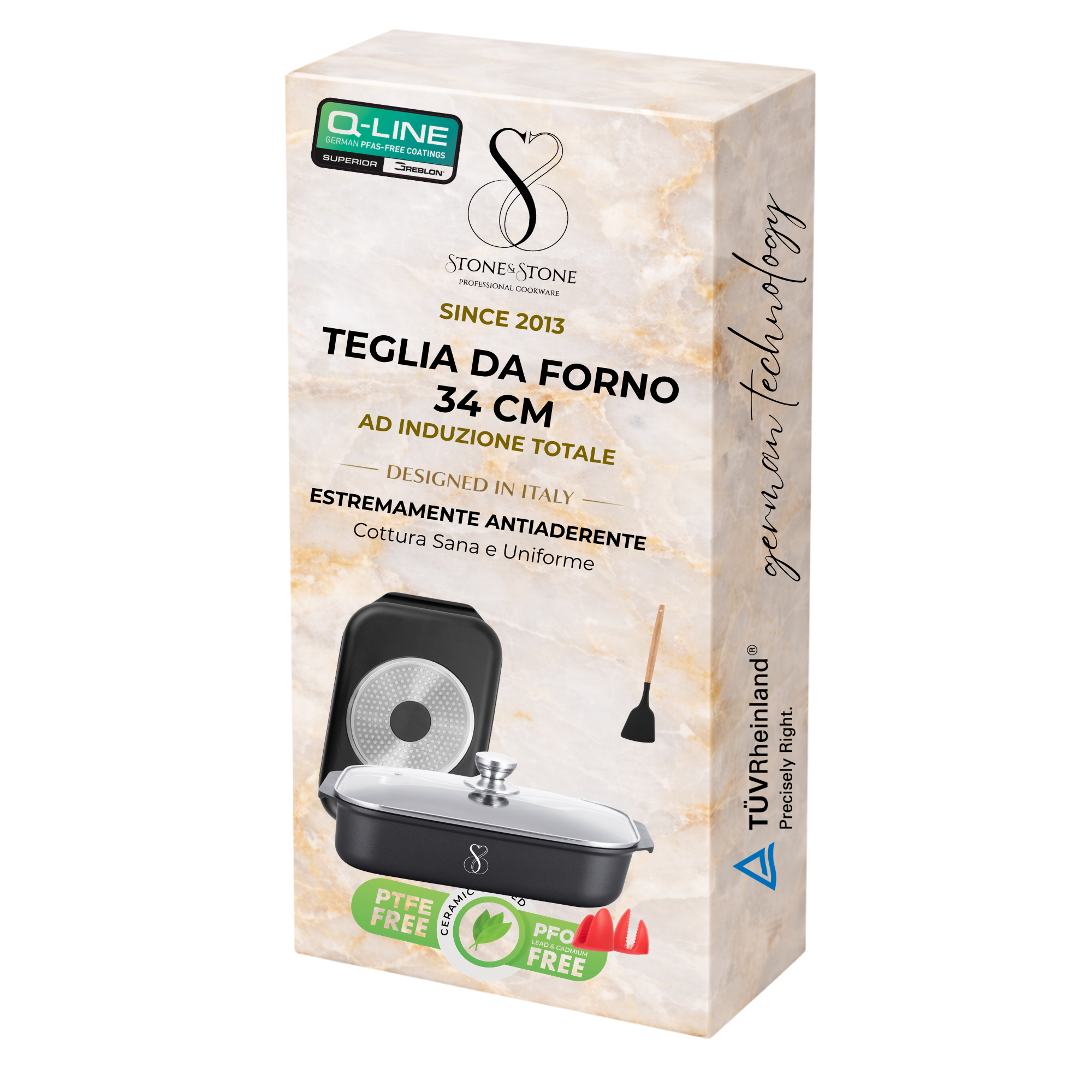 MAI USATO]Set di 6 teglie antiaderenti in acciaio al carbonio per
