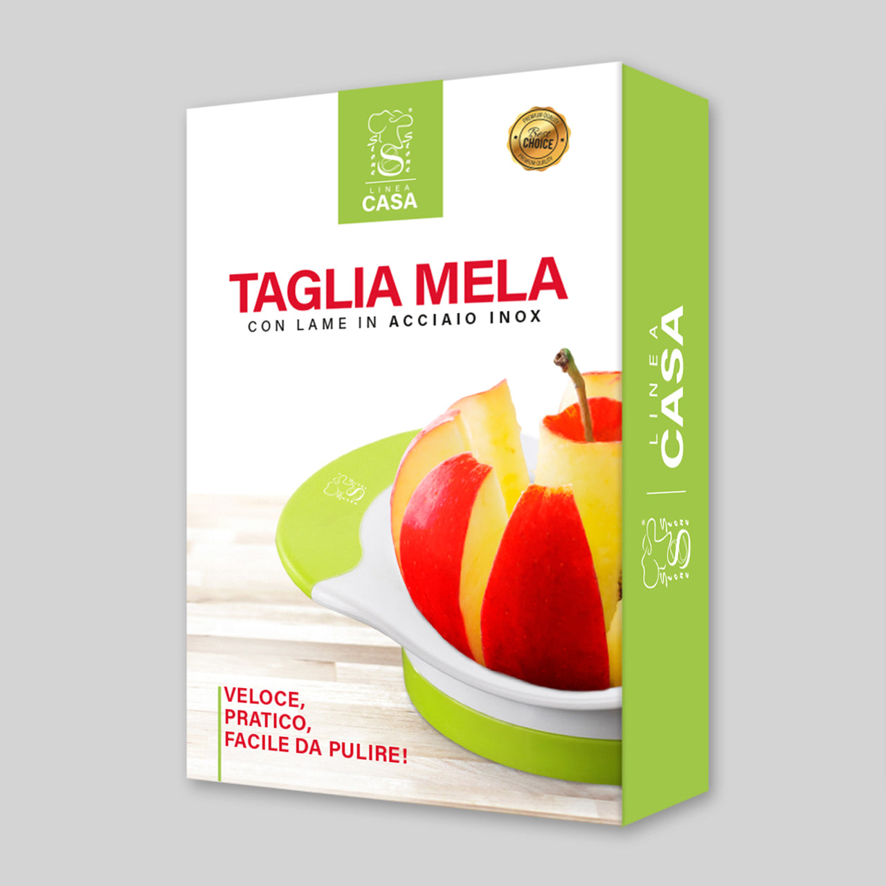 TAGLIAMELA con Lame in Acciaio Inox - Taglia Mela a Spicchi con Leva il Torsolo, presa ergonomica
