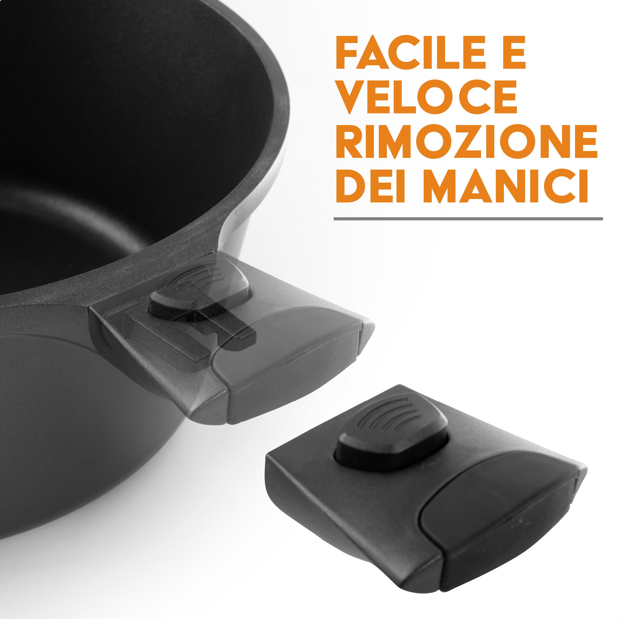 PENTOLA 28 CM induzione in pietra SUPER antiaderente pentola casseruola cuoci pasta con fondo in acciaio + coperchio