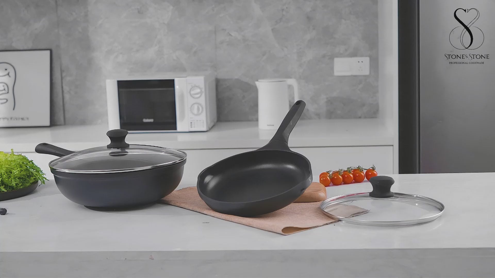 DOPPIA GRIGLIA Bistecchiera-Piastra PROFESSIONALE in Pietra Estremamente Antiaderente